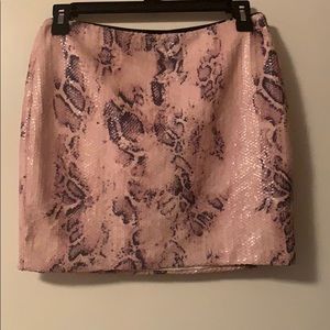 Pink and purple snake skin skirt